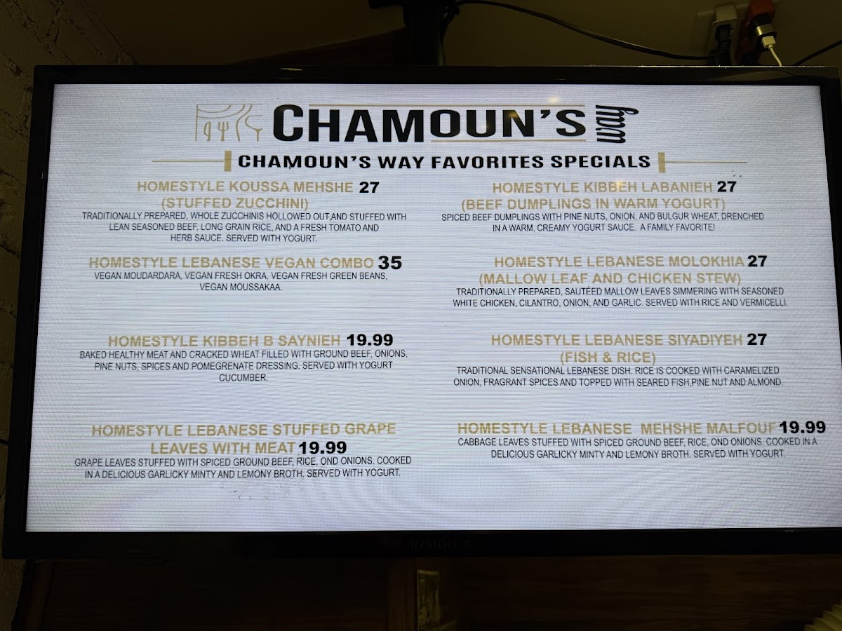 Chamoun's Way Menu - Image 2
