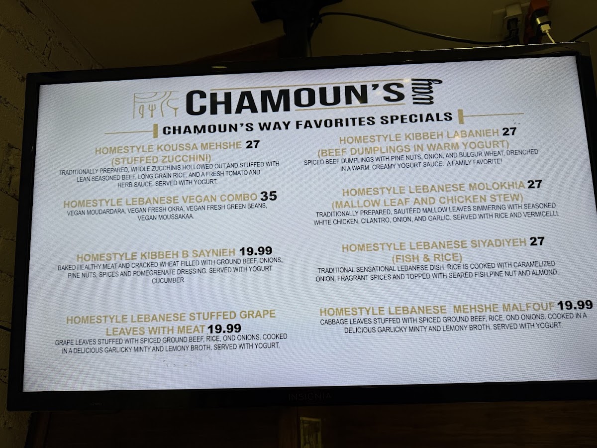 Chamoun's Way Menu - Image 4
